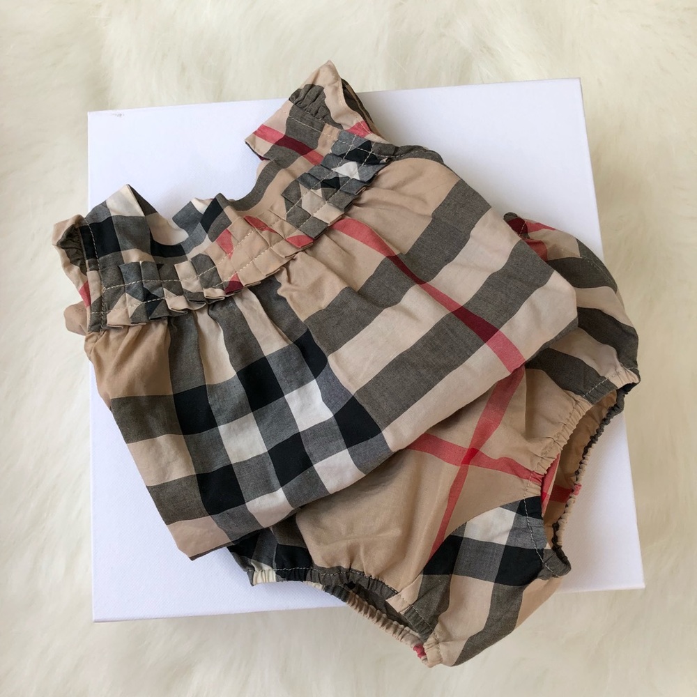 Burberry Children’s Dress w/Bloomers Set, 3M